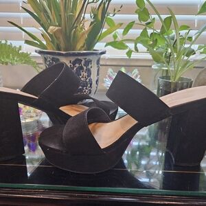 BAMBOO Black Platform Sandals
